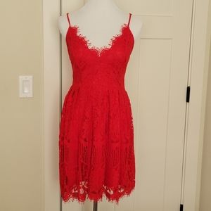 Valentine's Red Lace Dress